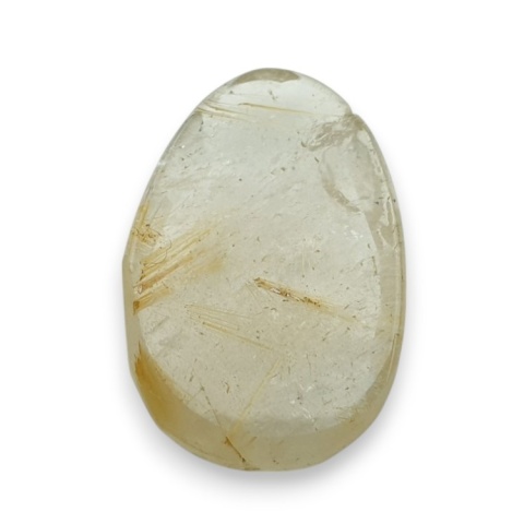 Kwarc z rutylem kaboszon fasetowany 23x16 mm nr 101 Kwarc z rutylem kaboszon fasetowany 23x16 mm nr 101