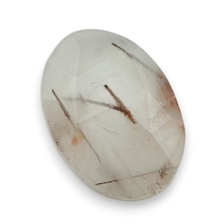 Kwarc z rutylem kaboszon fasetowany 23x16 mm nr 138
