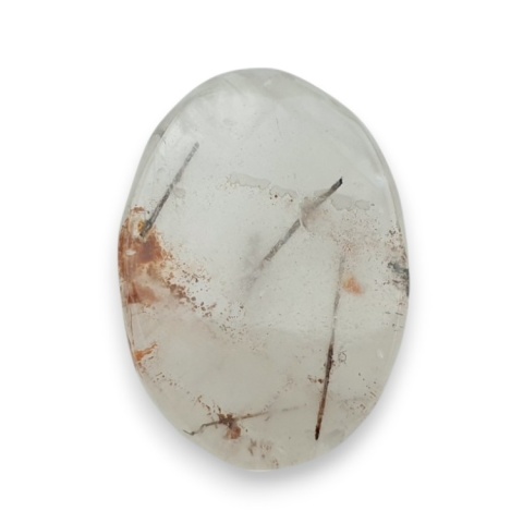 Kwarc z rutylem kaboszon fasetowany 23x16 mm nr 138 Kwarc z rutylem kaboszon fasetowany 23x16 mm nr 138