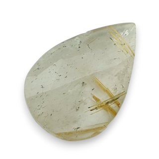 Kwarc z rutylem kaboszon fasetowany 23x16 mm nr 99