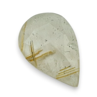 Kwarc z rutylem kaboszon fasetowany 23x16 mm nr 99