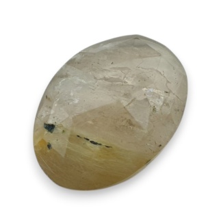 Kwarc z rutylem kaboszon fasetowany 23x17 mm nr 25