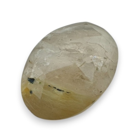 Kwarc z rutylem kaboszon fasetowany 23x17 mm nr 25 Kwarc z rutylem kaboszon fasetowany 23x17 mm nr 25