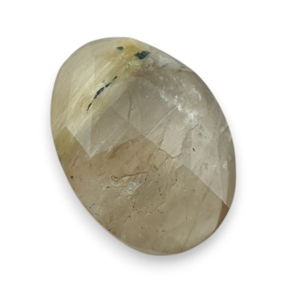 Kwarc z rutylem kaboszon fasetowany 23x17 mm nr 25