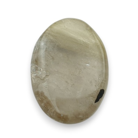 Kwarc z rutylem kaboszon fasetowany 23x17 mm nr 25 Kwarc z rutylem kaboszon fasetowany 23x17 mm nr 25