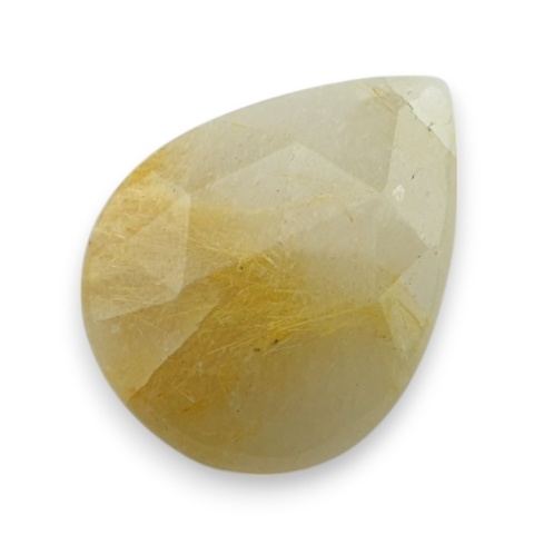 Kwarc z rutylem kaboszon fasetowany 23x17 mm nr 92 Kwarc z rutylem kaboszon fasetowany 23x17 mm nr 92