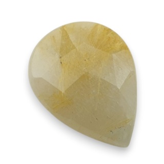 Kwarc z rutylem kaboszon fasetowany 23x17 mm nr 92
