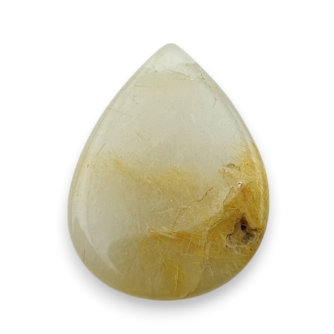 Kwarc z rutylem kaboszon fasetowany 23x17 mm nr 92 Kwarc z rutylem kaboszon fasetowany 23x17 mm nr 92