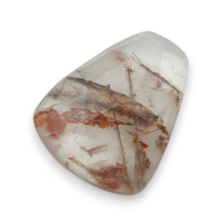 Kwarc z rutylem kaboszon fasetowany 23x19 mm nr 134