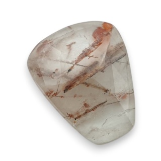 Kwarc z rutylem kaboszon fasetowany 23x19 mm nr 134