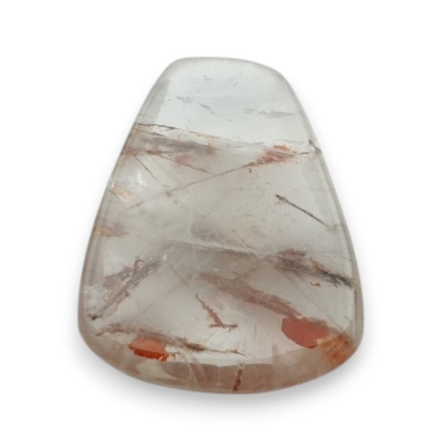 Kwarc z rutylem kaboszon fasetowany 23x19 mm nr 134 Kwarc z rutylem kaboszon fasetowany 23x19 mm nr 134