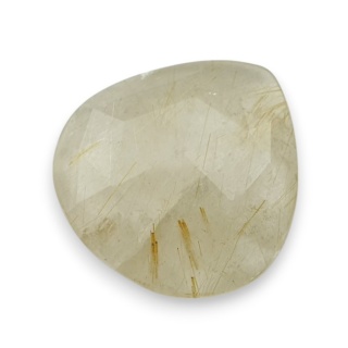 Kwarc z rutylem kaboszon fasetowany 23x22 mm nr 19