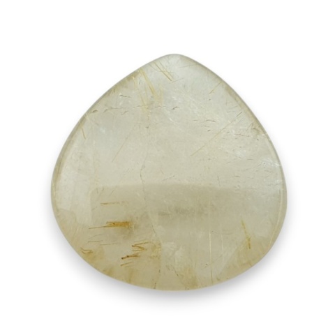 Kwarc z rutylem kaboszon fasetowany 23x22 mm nr 19 Kwarc z rutylem kaboszon fasetowany 23x22 mm nr 19