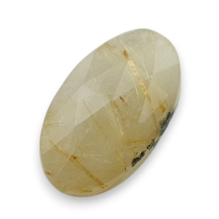 Kwarc z rutylem kaboszon fasetowany 24x14 mm nr 38