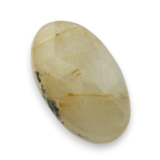 Kwarc z rutylem kaboszon fasetowany 24x14 mm nr 38