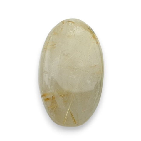 Kwarc z rutylem kaboszon fasetowany 24x14 mm nr 38 Kwarc z rutylem kaboszon fasetowany 24x14 mm nr 38