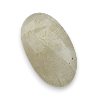 Kwarc z rutylem kaboszon fasetowany 24x14 mm nr 64