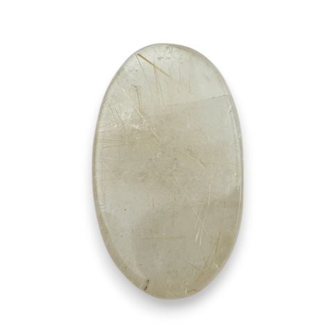 Kwarc z rutylem kaboszon fasetowany 24x14 mm nr 64 Kwarc z rutylem kaboszon fasetowany 24x14 mm nr 64