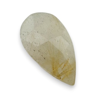Kwarc z rutylem kaboszon fasetowany 24x14 mm nr 96