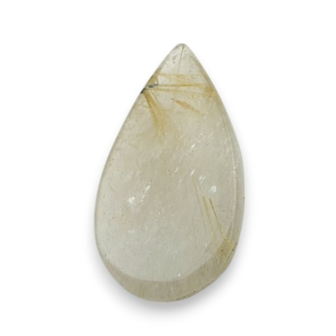 Kwarc z rutylem kaboszon fasetowany 24x14 mm nr 96 Kwarc z rutylem kaboszon fasetowany 24x14 mm nr 96
