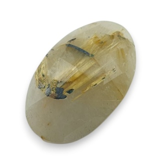 Kwarc z rutylem kaboszon fasetowany 24x16 mm nr 34