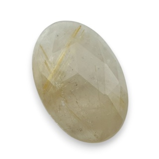 Kwarc z rutylem kaboszon fasetowany 24x16 mm nr 86