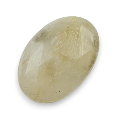 Kwarc z rutylem kaboszon fasetowany 24x17 mm nr 39 Kwarc z rutylem kaboszon fasetowany 24x17 mm nr 39