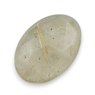 Kwarc z rutylem kaboszon fasetowany 24x17 mm nr 83
