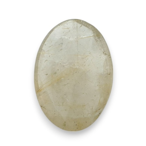 Kwarc z rutylem kaboszon fasetowany 24x17 mm nr 83 Kwarc z rutylem kaboszon fasetowany 24x17 mm nr 83