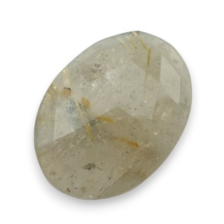 Kwarc z rutylem kaboszon fasetowany 24x18 mm nr 43