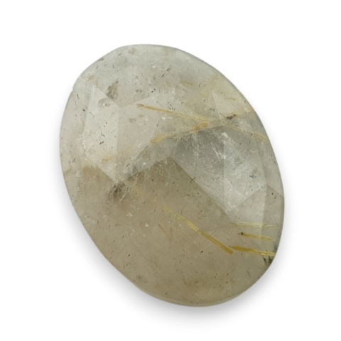 Kwarc z rutylem kaboszon fasetowany 24x18 mm nr 43 Kwarc z rutylem kaboszon fasetowany 24x18 mm nr 43