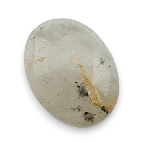 Kwarc z rutylem kaboszon fasetowany 24x18 mm nr 69 Kwarc z rutylem kaboszon fasetowany 24x18 mm nr 69