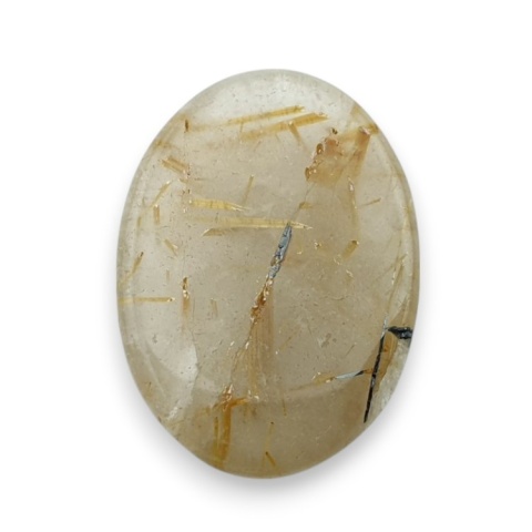 Kwarc z rutylem kaboszon fasetowany 24x18 mm nr 88 Kwarc z rutylem kaboszon fasetowany 24x18 mm nr 88