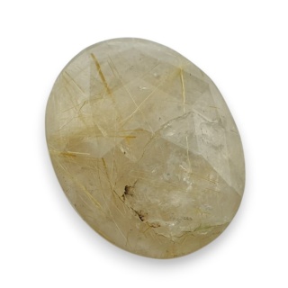 Kwarc z rutylem kaboszon fasetowany 24x19 mm nr 63