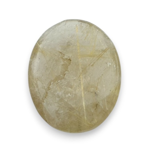 Kwarc z rutylem kaboszon fasetowany 24x19 mm nr 63 Kwarc z rutylem kaboszon fasetowany 24x19 mm nr 63
