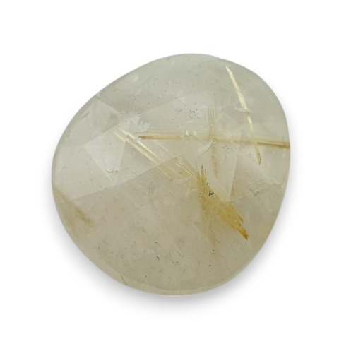 Kwarc z rutylem kaboszon fasetowany 24x20 mm nr 23 Kwarc z rutylem kaboszon fasetowany 24x20 mm nr 23