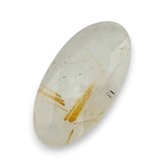 Kwarc z rutylem kaboszon fasetowany 25x13 mm nr 48