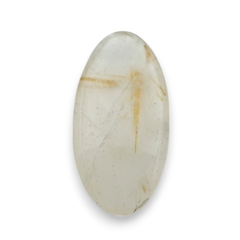 Kwarc z rutylem kaboszon fasetowany 25x13 mm nr 48 Kwarc z rutylem kaboszon fasetowany 25x13 mm nr 48
