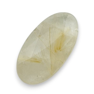 Kwarc z rutylem kaboszon fasetowany 25x13 mm nr 65