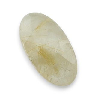 Kwarc z rutylem kaboszon fasetowany 25x13 mm nr 65