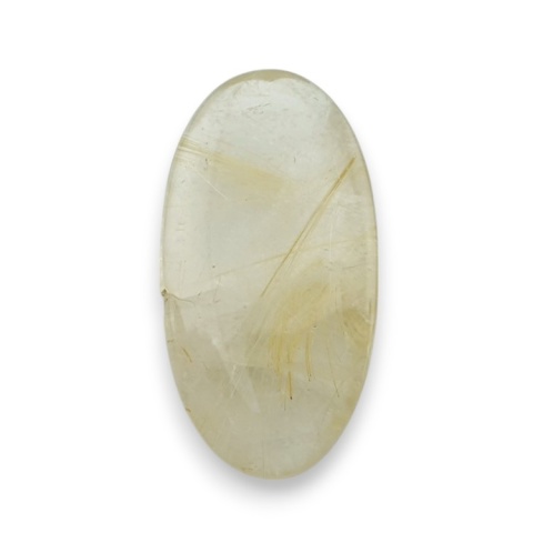 Kwarc z rutylem kaboszon fasetowany 25x13 mm nr 65 Kwarc z rutylem kaboszon fasetowany 25x13 mm nr 65
