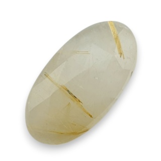 Kwarc z rutylem kaboszon fasetowany 25x13 mm nr 89