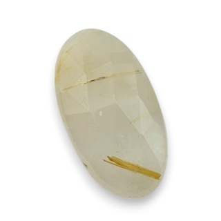Kwarc z rutylem kaboszon fasetowany 25x13 mm nr 89