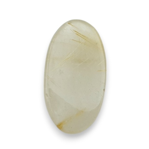 Kwarc z rutylem kaboszon fasetowany 25x13 mm nr 89 Kwarc z rutylem kaboszon fasetowany 25x13 mm nr 89