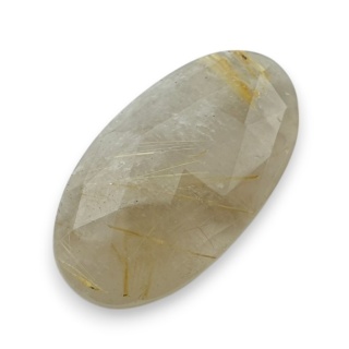 Kwarc z rutylem kaboszon fasetowany 25x14 mm nr 14