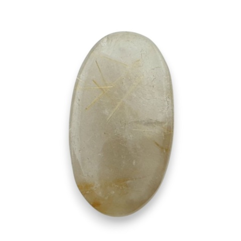 Kwarc z rutylem kaboszon fasetowany 25x14 mm nr 14 Kwarc z rutylem kaboszon fasetowany 25x14 mm nr 14