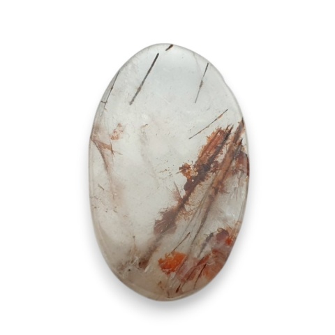 Kwarc z rutylem kaboszon fasetowany 25x15 mm nr 143 Kwarc z rutylem kaboszon fasetowany 25x15 mm nr 143