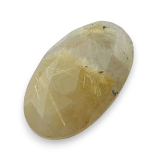 Kwarc z rutylem kaboszon fasetowany 25x15 mm nr 40