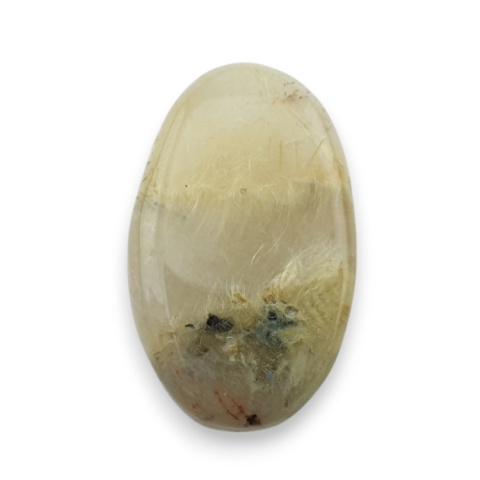Kwarc z rutylem kaboszon fasetowany 25x15 mm nr 40 Kwarc z rutylem kaboszon fasetowany 25x15 mm nr 40