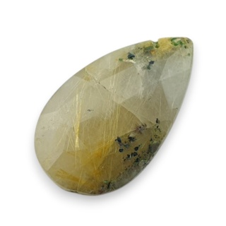 Kwarc z rutylem kaboszon fasetowany 25x15 mm nr 74